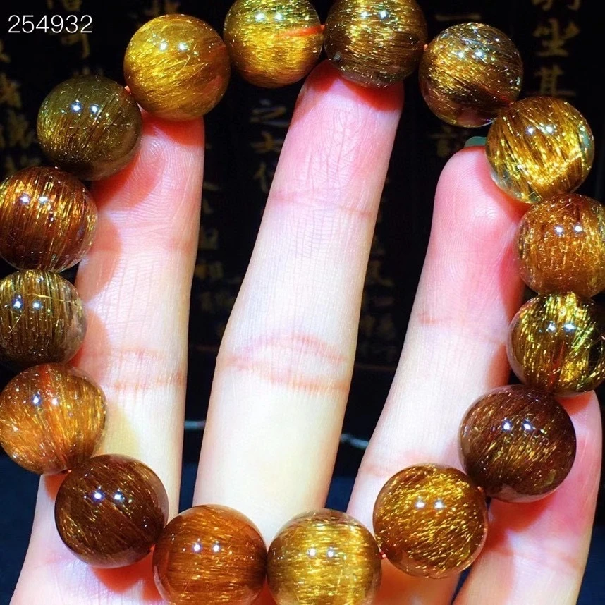 Genuine Natural Copper Rutilated Quartz Bracelet 13.2mm Cat Eye Crystal Clear Round Beads Women Man Bracelet Rare Brazil AAAAA
Genuine Natural Copper Rutilated Quartz Bracelet 13.2mm Cat Eye Crystal Clear Round Beads Women Man Bracelet Rare Brazil AAAAA