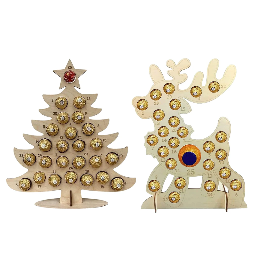Wood Countdown Calendar Home Hollow Out Christmas Chocolate Candy Holder Christmas Home Party Candy Holder Decoration Gift
Wood Countdown Calendar Home Hollow Out Christmas Chocolate Candy Holder Christmas Home Party Candy Holder Decoration Gift