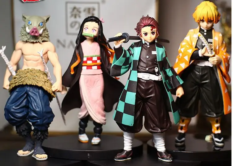 Фигурка аниме рассекающий демонов Kimetsu no Yaiba Kamado Tanjirou Nezuko Agatsuma Zenitsu Hashibira Inosuke