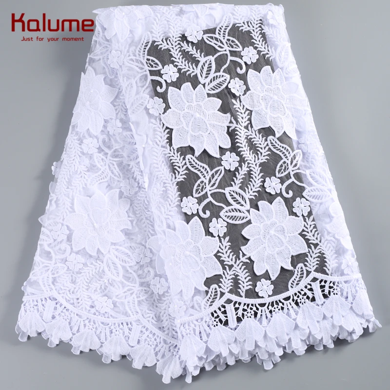 Kalume High Quality African 3D Flower Milk Silk Lace Fabric Embroidery French Lace Sequins Nigerian Lace Fabric For Party 2237
Kalume High Quality African 3D Flower Milk Silk Lace Fabric Embroidery French Lace Sequins Nigerian Lace Fabric For Party 2237