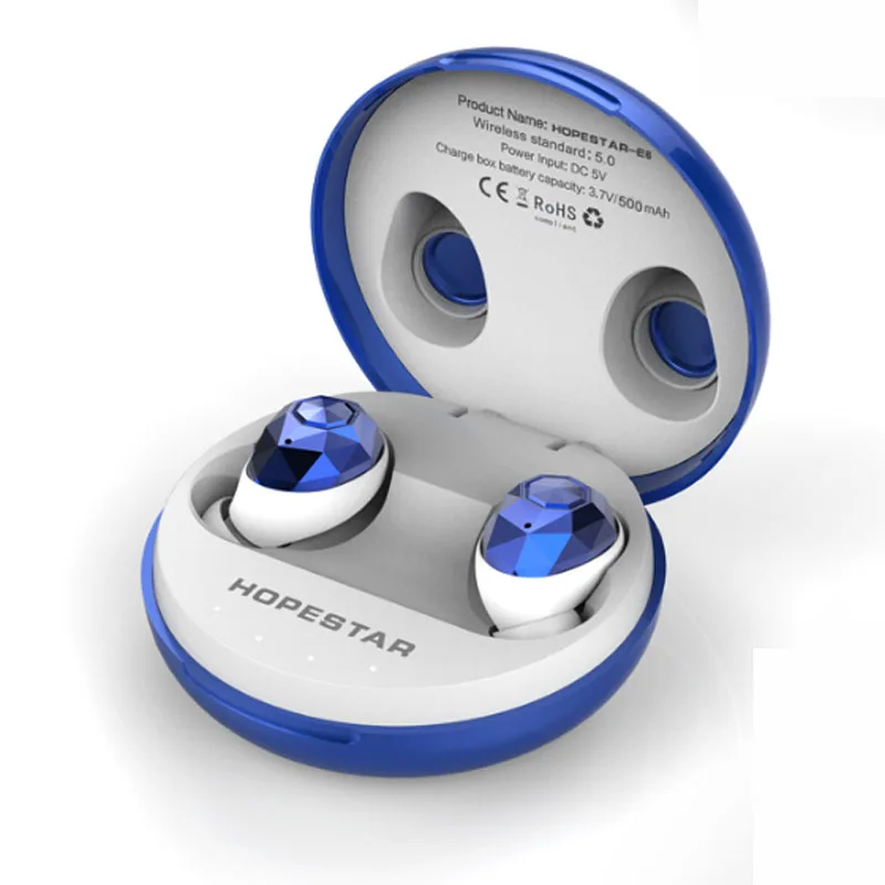 TWS 5 0 бриллиантовые Bluetooth наушники в ухо спортивные стерео водонепроницаемые