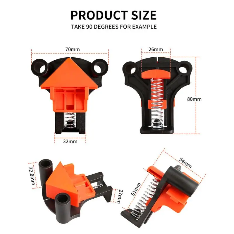 4pcs 90 Degree Clamp Right Angle Corner Fixing Frame Clips Holder Woodworking 
4pcs 90 Degree Clamp Right Angle Corner Fixing Frame Clips Holder Woodworking