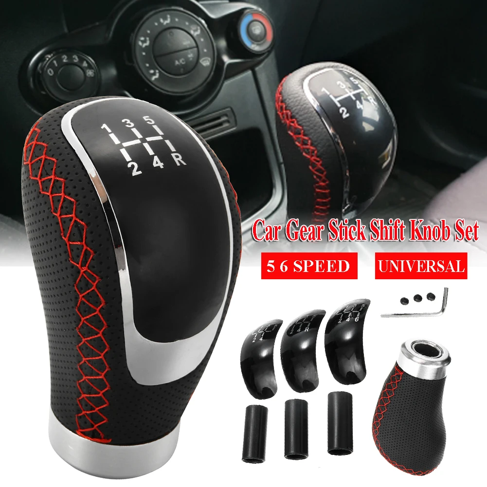 5 6 Speed Genuine PU Leather Gearshift Universal Replacement Manual Car Gear Stick Shift Knob Set 96x50mm
5 6 Speed Genuine PU Leather Gearshift Universal Replacement Manual Car Gear Stick Shift Knob Set 96x50mm