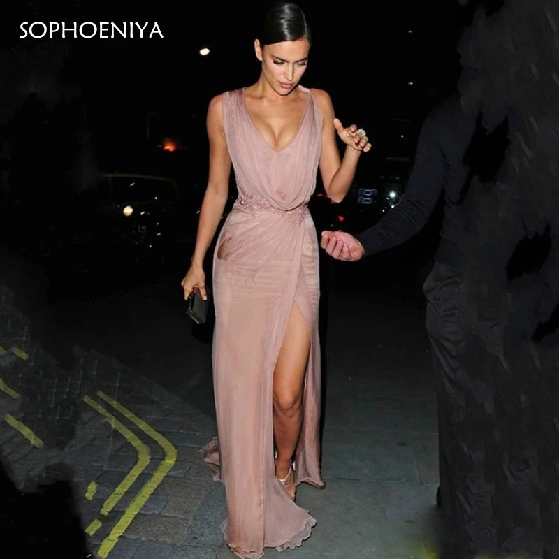New Arrival V Neck Evening Dress Sexy Side Slit Prom Dress Long Celebrity Dress Sleeveless Formal Party Gown Vestidos de Fiesta
New Arrival V Neck Evening Dress Sexy Side Slit Prom Dress Long Celebrity Dress Sleeveless Formal Party Gown Vestidos de Fiesta