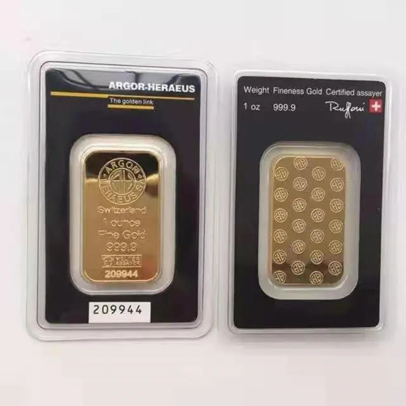 

1pcs/set Perth Gold Bar Mint Gold 1oz Australian Gold Bar Gold Bullion Series Gold Coin Plated Replica Gift