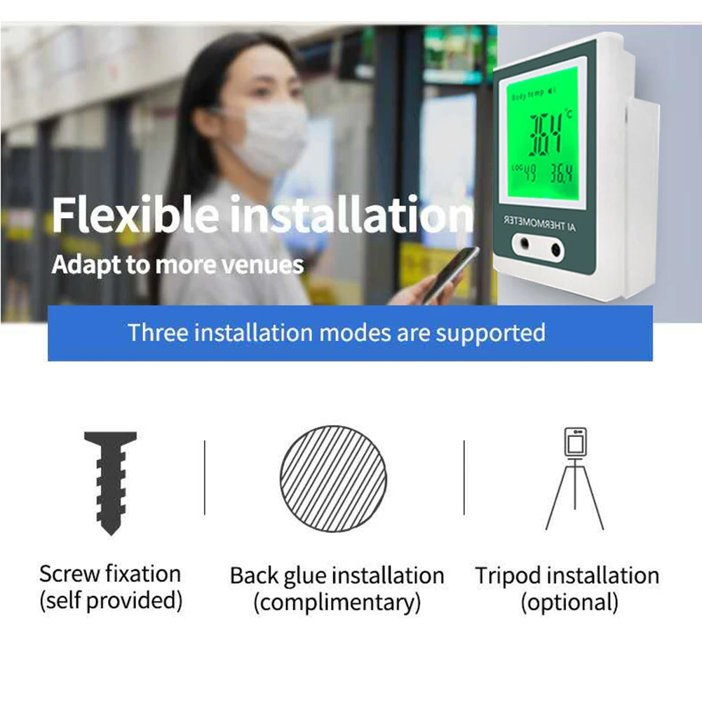 Infrared Thermometer Wall Mounted Bus Station Home School Backlight Forehead Non Contact Accurate Digital Display Supermarket
Infrared Thermometer Wall Mounted Bus Station Home School Backlight Forehead Non Contact Accurate Digital Display Supermarket