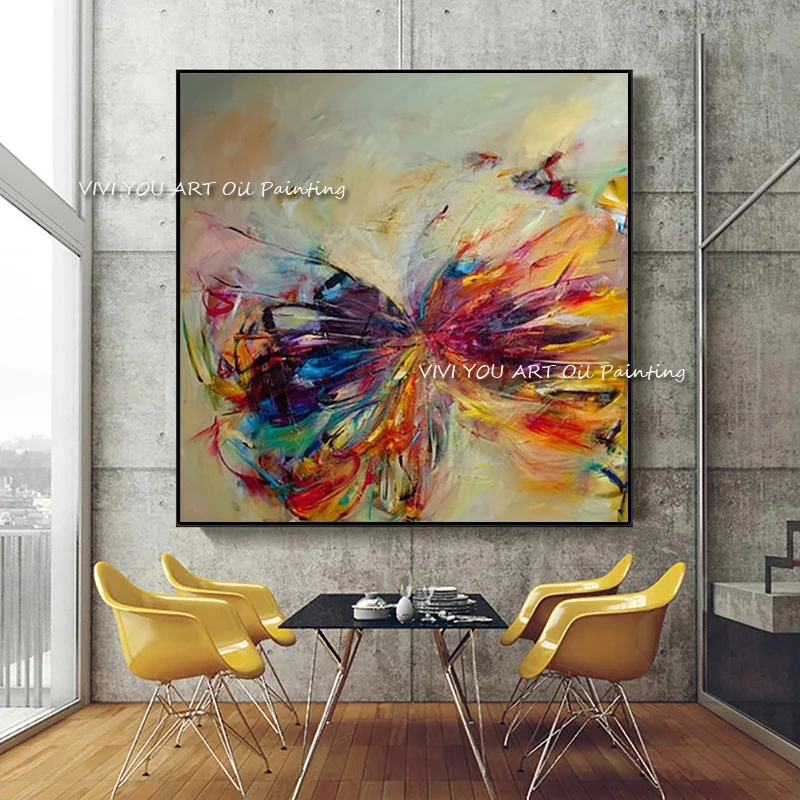 Hand Painted Abstract Colorful Butterfly Oil Painting On Canvas Modern Animal Art Wall Picture For Living Room Home Decoration
Hand Painted Abstract Colorful Butterfly Oil Painting On Canvas Modern Animal Art Wall Picture For Living Room Home Decoration