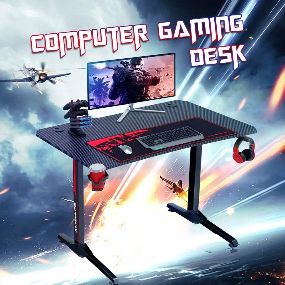43 Inch Computer Laptop Desk E-sports Gaming Desks Steel Computer Desk Gamer Table Workstation with Gaming Handle Rack Mouse Pad
43 Inch Computer Laptop Desk E-sports Gaming Desks Steel Computer Desk Gamer Table Workstation with Gaming Handle Rack Mouse Pad