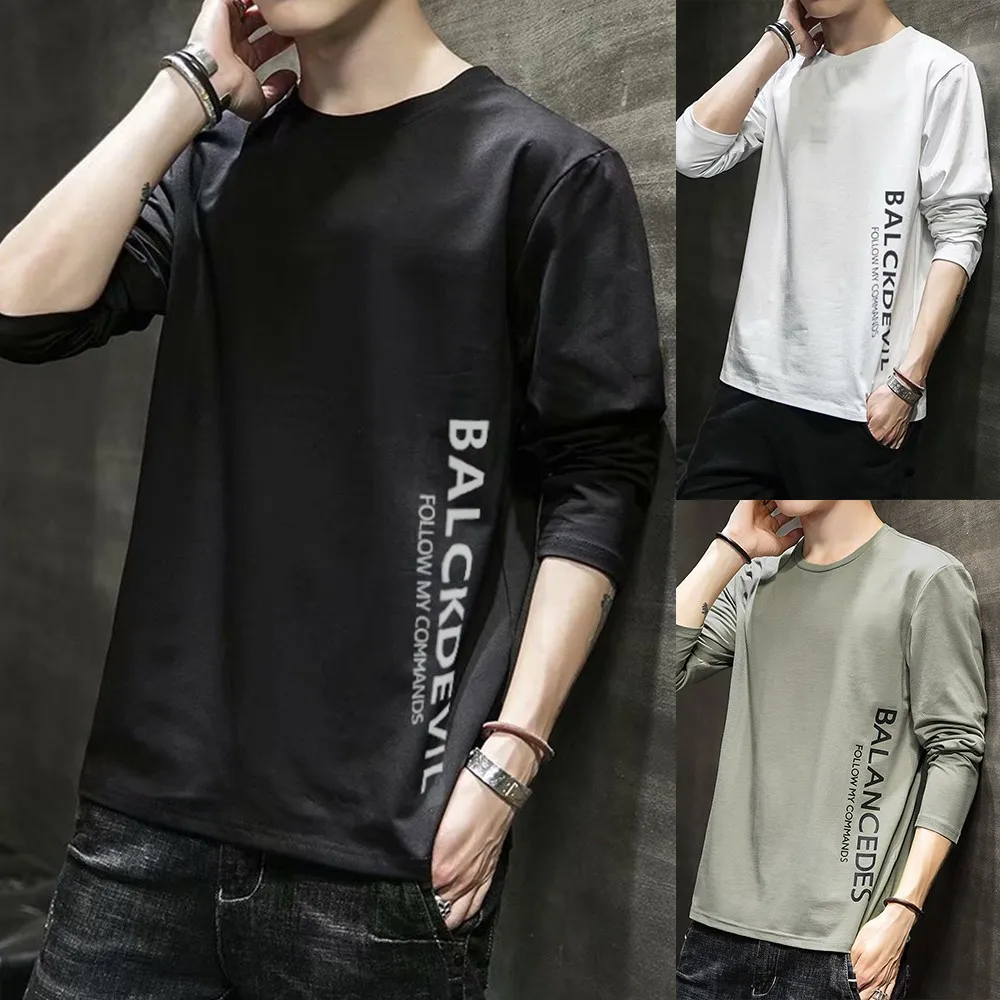 Fashion Autumn Long-sleeved Men Shirt Loose Round Neck Letter Pattern Casual Shirt Top Casual loose long sleeves Winter T-shirt
Fashion Autumn Long-sleeved Men Shirt Loose Round Neck Letter Pattern Casual Shirt Top Casual loose long sleeves Winter T-shirt