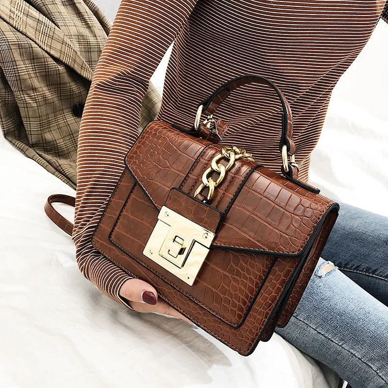 Alligator Fashion Women Shoulder Bags Designer Chains Handbags Luxury Pu Leatehr Crossbody Bag Small Flap Famale Purses 
Alligator Fashion Women Shoulder Bags Designer Chains Handbags Luxury Pu Leatehr Crossbody Bag Small Flap Famale Purses