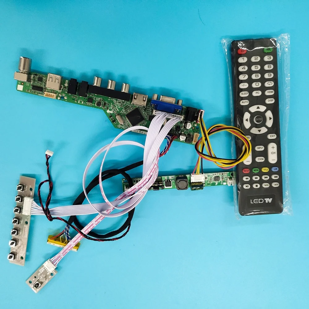 Комплект для CLAA102NA0ACW TV AV USB LCD 30pin 1024X600 VGA HDMI совместимый 10 2 "DIY CVBS панель