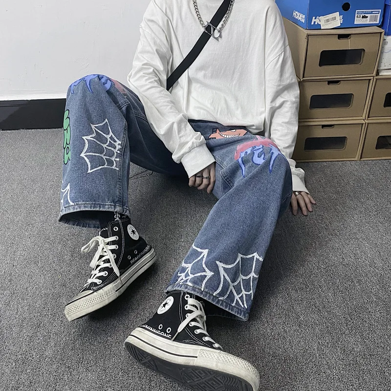 New Jeans for Women Streetwear Jeans Vintage Graffiti Jeans Harajuku Cartoon Print Jeans Loose High Waist Pants Casual Man Jeans
New Jeans for Women Streetwear Jeans Vintage Graffiti Jeans Harajuku Cartoon Print Jeans Loose High Waist Pants Casual Man Jeans