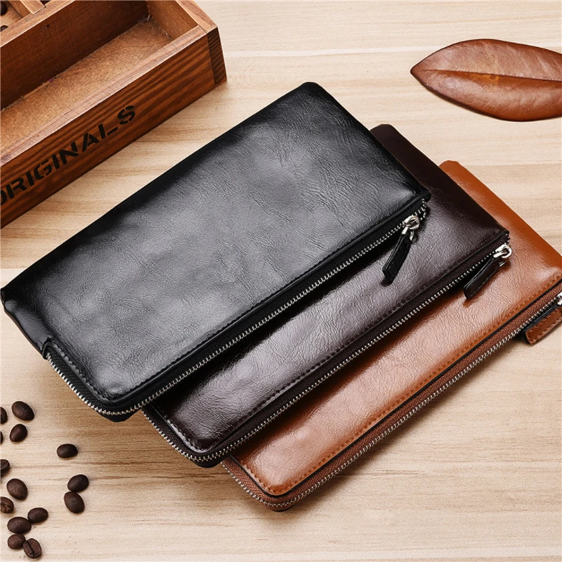 Microfiber + Polyester Zipper Purse Men Purse Long Designer Cash Coin Pocket Card Holder Clutch Bag Vintage Male Wallet
Microfiber + Polyester Zipper Purse Men Purse Long Designer Cash Coin Pocket Card Holder Clutch Bag Vintage Male Wallet