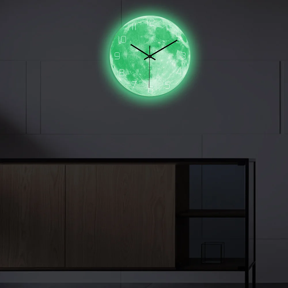Luminous Moon Wall Clock Planet Acrylic Material UV Printed Mute Sweep Clock Study Room Bedroom Living Room Glowing Wall Clock
Luminous Moon Wall Clock Planet Acrylic Material UV Printed Mute Sweep Clock Study Room Bedroom Living Room Glowing Wall Clock