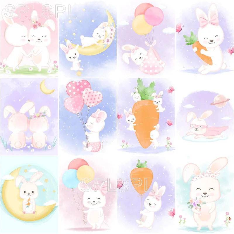 Diamond Painting Cartoon Rabbit Square Diamond Round Diamond Decoration Customizable Wall Art Decoration for Living Room 
Diamond Painting Cartoon Rabbit Square Diamond Round Diamond Decoration Customizable Wall Art Decoration for Living Room