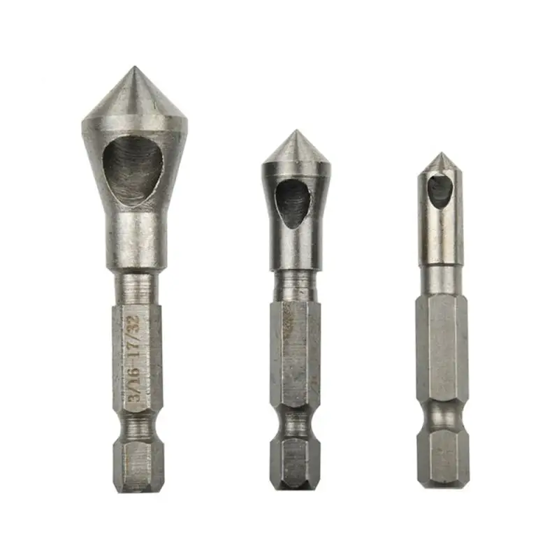 3PCS 6.35MM 90 Degrees Countersink Bit Set Deburring Drill Bits Tapper Hole Cutter Wood Metal Plastic Chamfer Set
3PCS 6.35MM 90 Degrees Countersink Bit Set Deburring Drill Bits Tapper Hole Cutter Wood Metal Plastic Chamfer Set