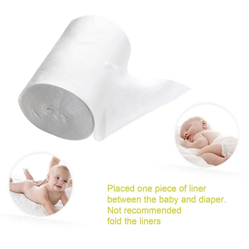 Baby Flushable Biodegradable Disposable Cloth Nappy Diaper Bamboo Liners 100 Sheets for 1 Roll 18cmx30cm Hot! | Мать и ребенок