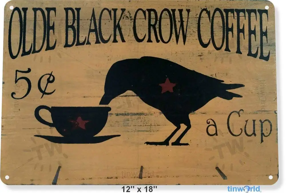 Жестяная вывеска Olde черная ворона Кофейня ферма магазин коттедж кухня горячая чашка B001 жестяная вывеска 8x12 дюймов металлическая жестяная в... 
Жестяная вывеска Olde черная ворона Кофейня ферма магазин коттедж кухня горячая чашка B001 жестяная вывеска 8x12 дюймов металлическая жестяная в...