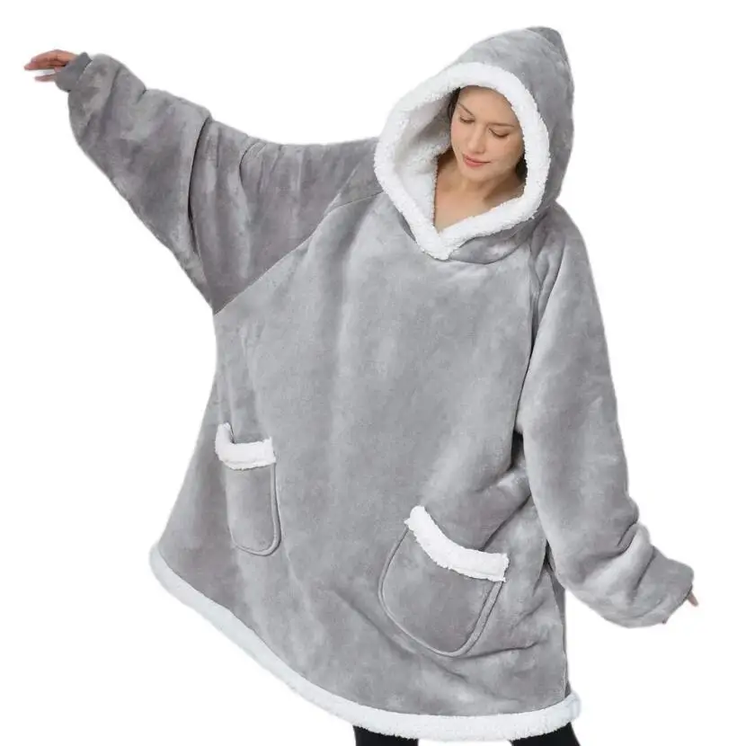 Fall/Winter 2021 Double Pocket Fleece Lazy Blanket Navy TV TV Blanket Raglan Sleeve Hooded Casual Sweater
Fall/Winter 2021 Double Pocket Fleece Lazy Blanket Navy TV TV Blanket Raglan Sleeve Hooded Casual Sweater