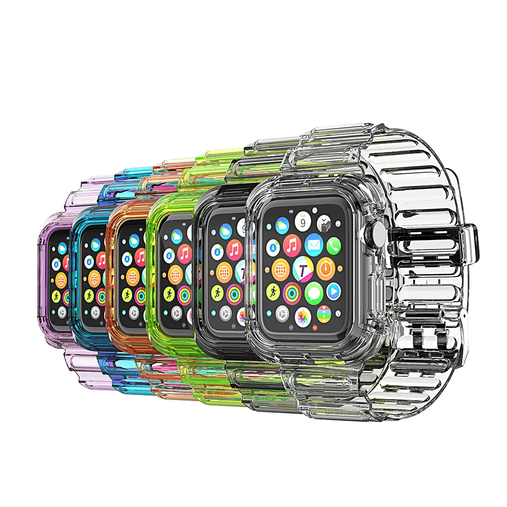 2021 For Apple Watch Series 5 4 6 SE 42mm 44mm Newest Clear Band Case Transparent For iwatch Strap 3 2 1 38mm 40mm Plastic Strap
2021 For Apple Watch Series 5 4 6 SE 42mm 44mm Newest Clear Band Case Transparent For iwatch Strap 3 2 1 38mm 40mm Plastic Strap