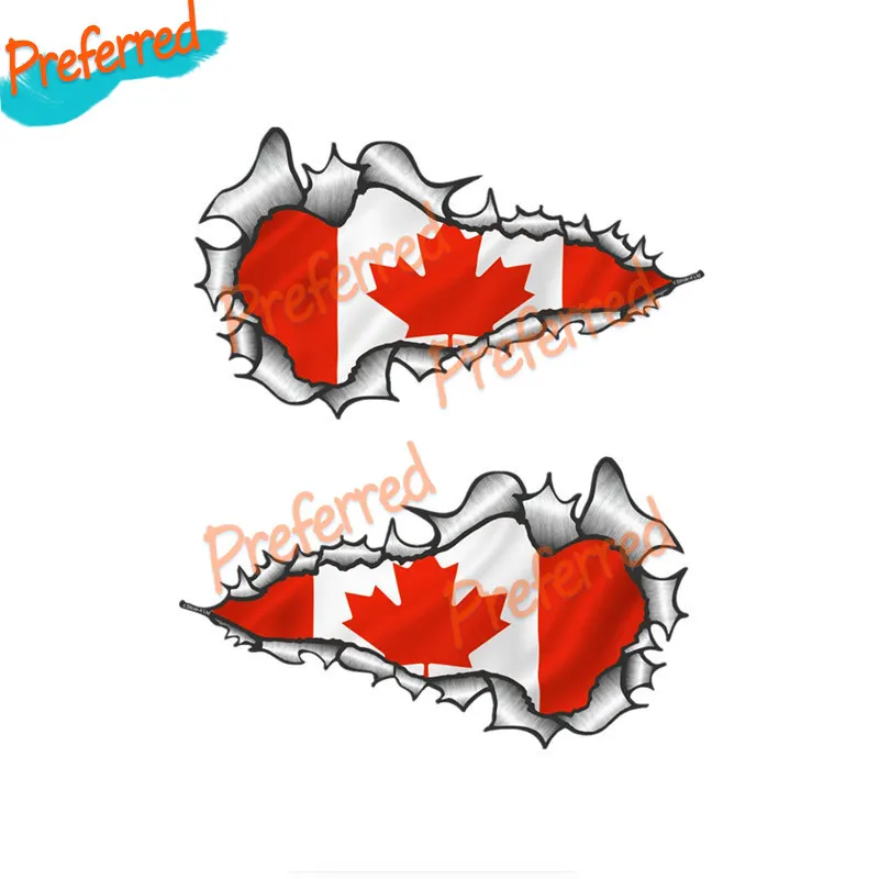2pcs Ripped Torn Metal Design with Canada Canadian Flag Motif Decal Motocross Racing Laptop Helmet Trunk Wall Car Sticker
2pcs Ripped Torn Metal Design with Canada Canadian Flag Motif Decal Motocross Racing Laptop Helmet Trunk Wall Car Sticker