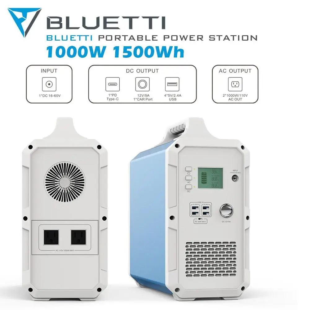 Портативная электростанция MAXOAK BLUETTI EB150 1500Wh /1000W, походный солнечный генератор, резервный литиевый аккумулятор
Портативная электростанция MAXOAK BLUETTI EB150 1500Wh /1000W, походный солнечный генератор, резервный литиевый аккумулятор