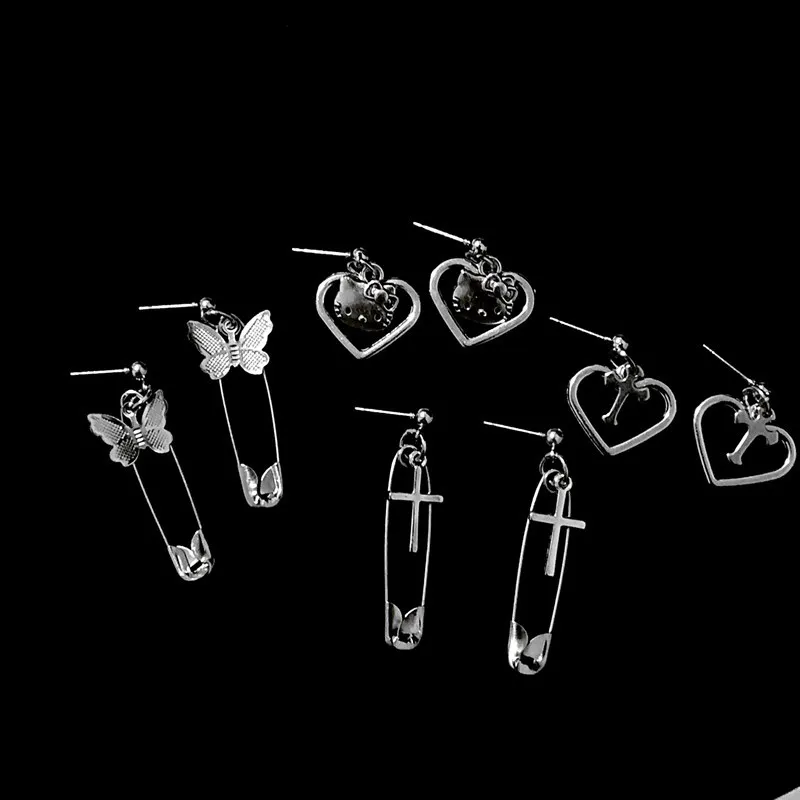 Basic Gothic Metal Pins Butterfly Drop Earrings for Women Fashion Unusual Ear Rings Jewelry Vintage Heart Cross Wholesale
Basic Gothic Metal Pins Butterfly Drop Earrings for Women Fashion Unusual Ear Rings Jewelry Vintage Heart Cross Wholesale