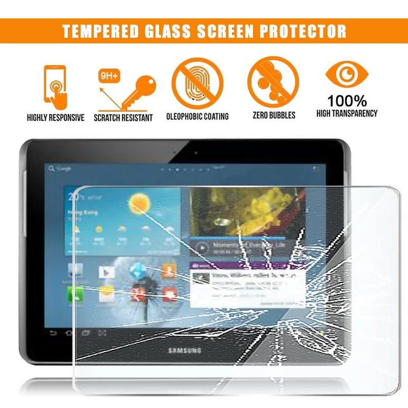 For Samsung Galaxy Tab 2 p5100 10.1" Tablet Tempered Glass Screen Protector Scratch Resistant Anti-fingerprint Film Cover
For Samsung Galaxy Tab 2 p5100 10.1" Tablet Tempered Glass Screen Protector Scratch Resistant Anti-fingerprint Film Cover
