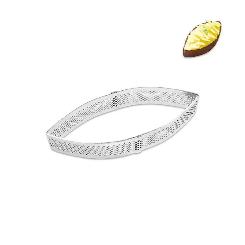Calisson Tart Ring perforated boat shaped tart ring fruit pie circle tart circle tart mold tart shell ring
Calisson Tart Ring perforated boat shaped tart ring fruit pie circle tart circle tart mold tart shell ring