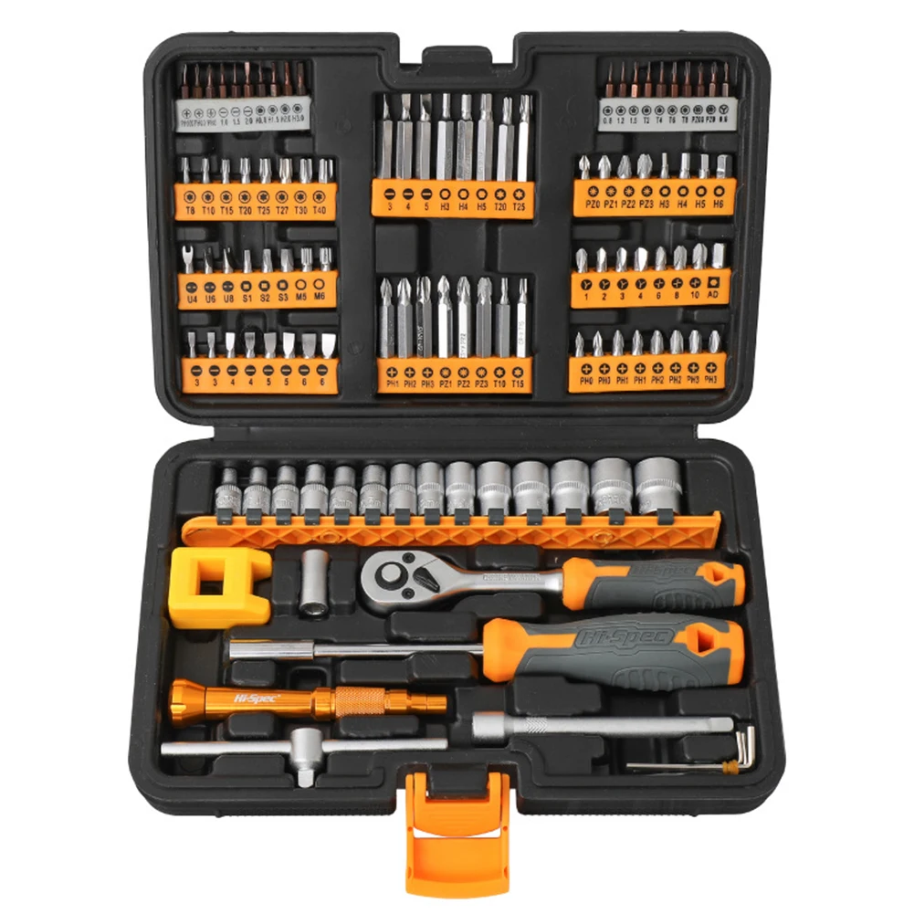 108Pcs Multifunction Home Car Hand Tool Kit Portable Allen Wrench Screwdriver Screw Bit Socket Mechanical Repair Woodworking Set
108Pcs Multifunction Home Car Hand Tool Kit Portable Allen Wrench Screwdriver Screw Bit Socket Mechanical Repair Woodworking Set