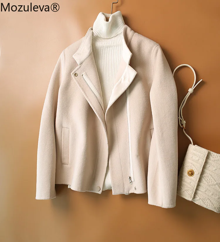 Mozuleva handmade double faced woolen coat motorcycle women's wear autumn winter 2022 new woolen coat women's clothing
Mozuleva handmade double faced woolen coat motorcycle women's wear autumn winter 2022 new woolen coat women's clothing