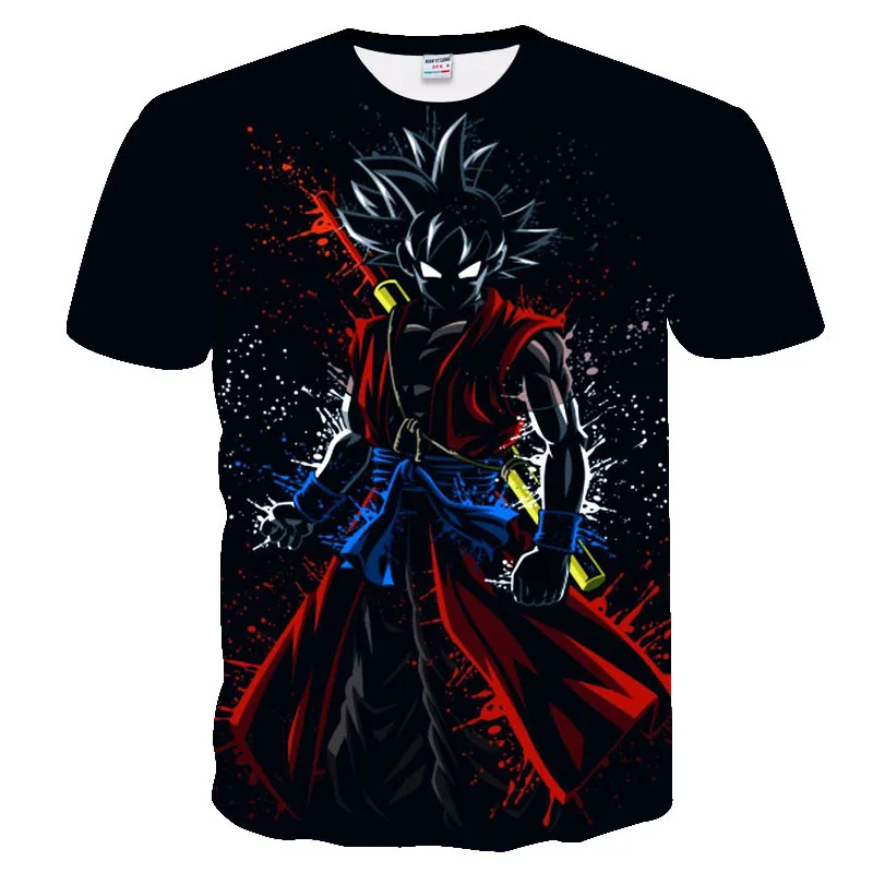 Новые мужские и женские персональные аниме Dragon Ball 3D печать футболки Классные