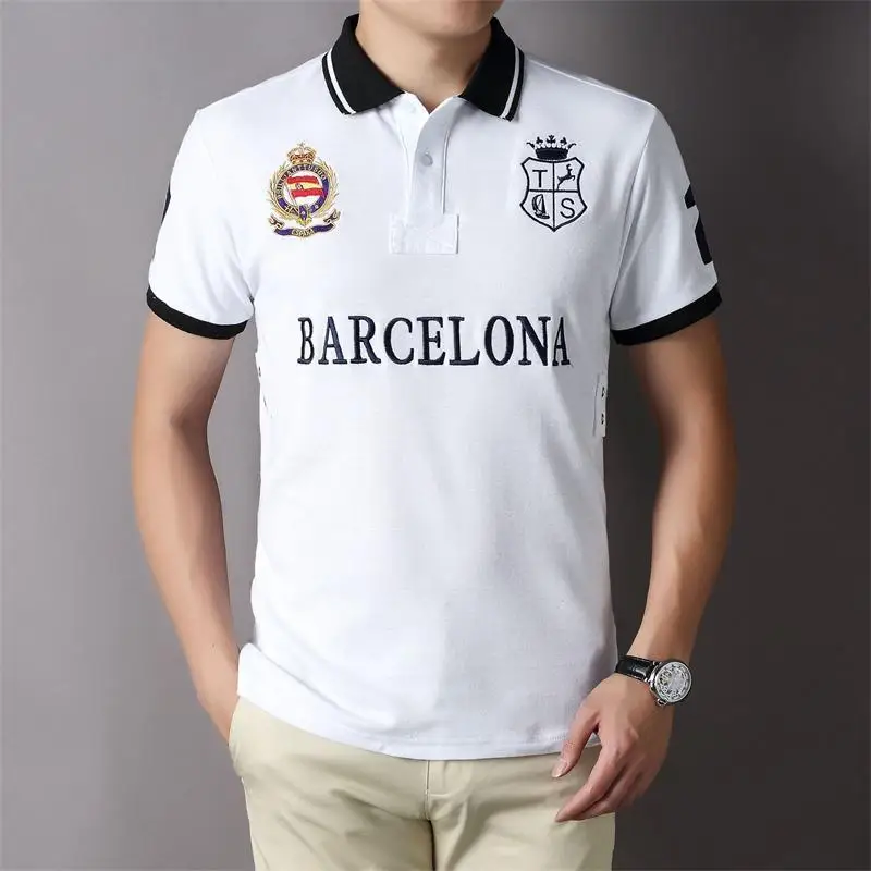 Summer Men's Sports New Camisas Polo Shirt Casual Embroidery Cotton Homme Men Short Sleeve High Quality Solid Tops Brand Hombre
Summer Men's Sports New Camisas Polo Shirt Casual Embroidery Cotton Homme Men Short Sleeve High Quality Solid Tops Brand Hombre