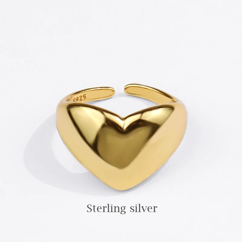 Trend Creative New Ins Cold Style Lovely Yellow Gold Ring Light Luxury Metal Texture Heart-Shaped Jewelry for Girls
Trend Creative New Ins Cold Style Lovely Yellow Gold Ring Light Luxury Metal Texture Heart-Shaped Jewelry for Girls