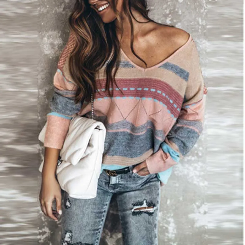 Woman's Fashion Casual Loose T-Shirts Hollow Out Color Matchign Design V-Neck Long Sleeve Spring Autumn Contrast Pullovers Tops
Woman's Fashion Casual Loose T-Shirts Hollow Out Color Matchign Design V-Neck Long Sleeve Spring Autumn Contrast Pullovers Tops