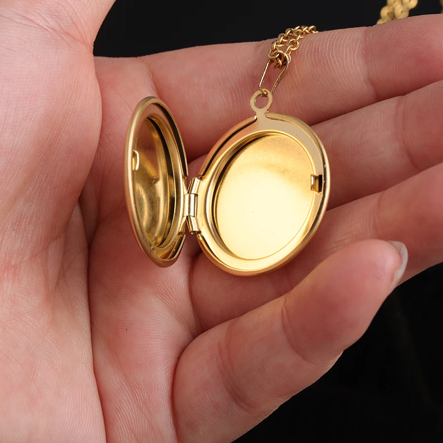 Fnixtar Mirror Polish Stainless Steel DIY Round Photo Picture Frame Locket Pendant Necklace 10pieces/lot | Украшения и аксессуары