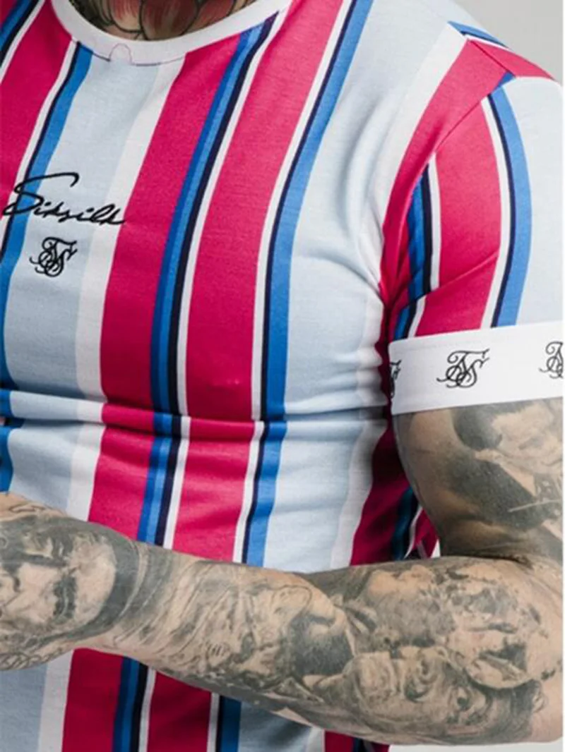 Sik Silk Screen Casual T-Shirt Summer New Fashion Men's Street Hip-Hop Striped Short-Sleeved T-Shirt Polyester Quick-Drying
Sik Silk Screen Casual T-Shirt Summer New Fashion Men's Street Hip-Hop Striped Short-Sleeved T-Shirt Polyester Quick-Drying