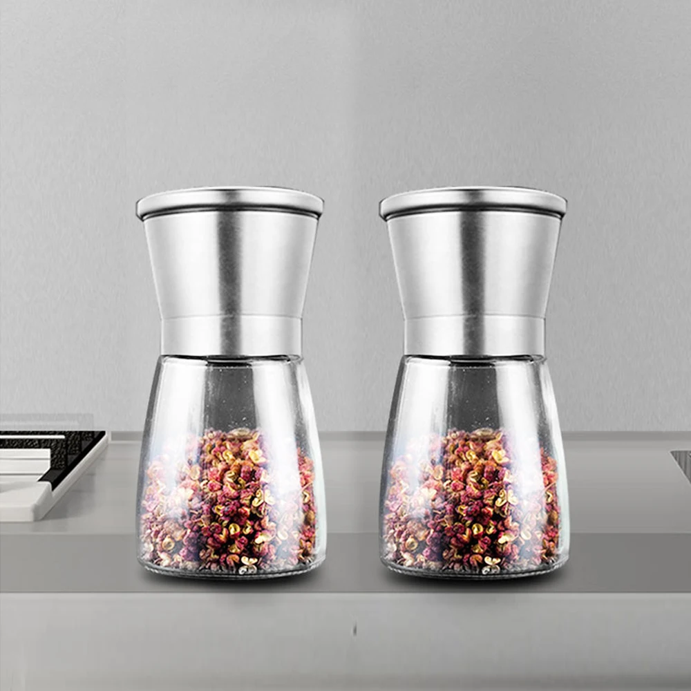 2 PCS Manual Salt and Pepper Grinder Set Stainless Steel Pepper Mills Household Kitchen Supplies
2 PCS Manual Salt and Pepper Grinder Set Stainless Steel Pepper Mills Household Kitchen Supplies