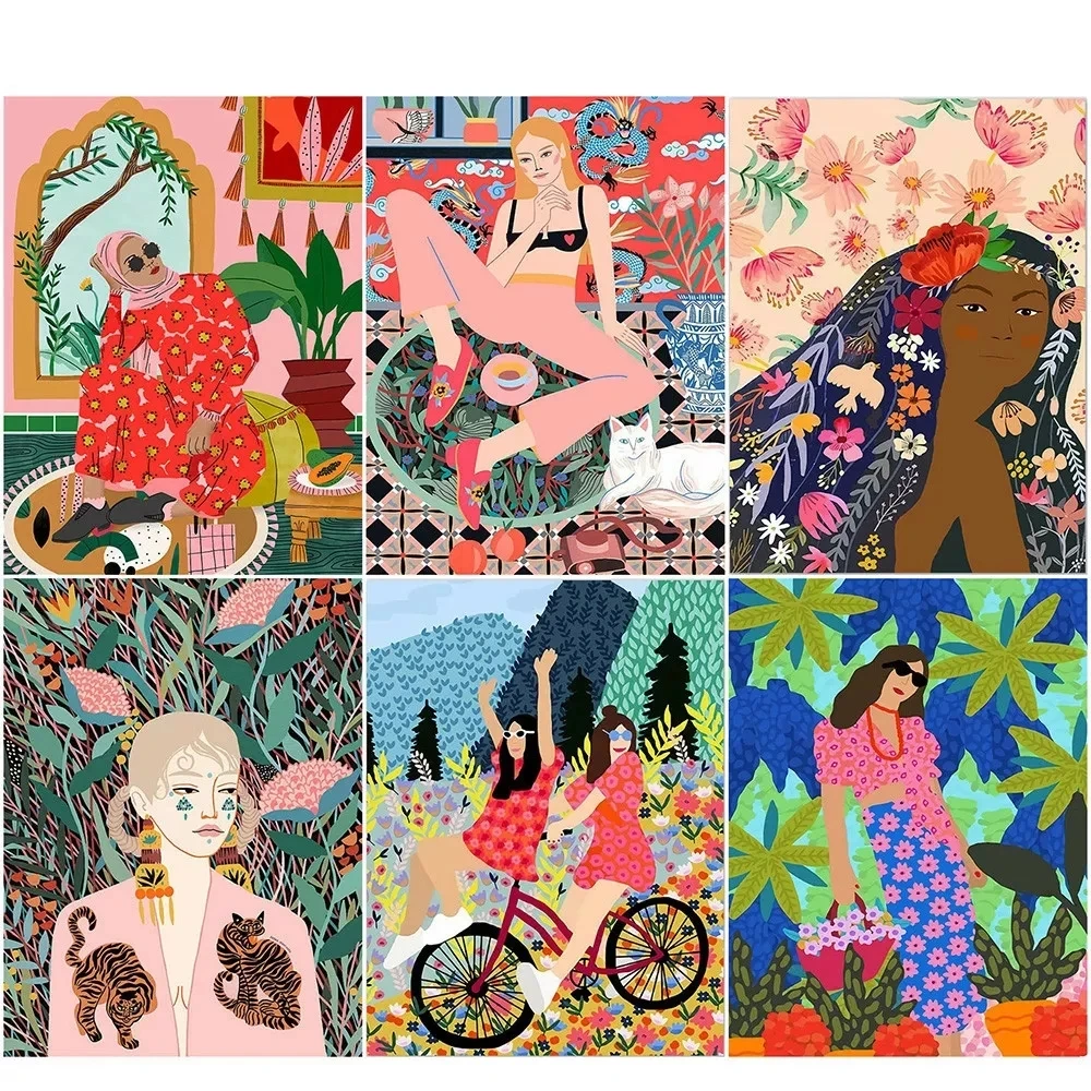 Cartoon Portrait 5D Diamond Painting Woman Flowers Diy Full Square Round Cross Stitch Mosaic Wall Art Poster Home Decoration
Cartoon Portrait 5D Diamond Painting Woman Flowers Diy Full Square Round Cross Stitch Mosaic Wall Art Poster Home Decoration