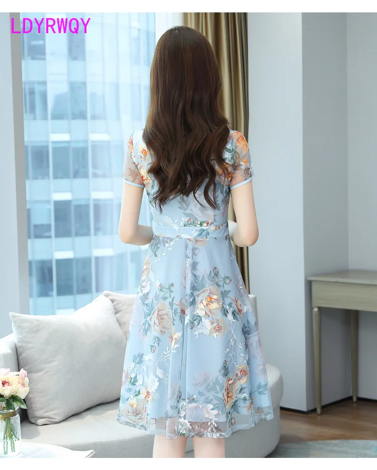 LDYRWQY Korean Fashion Temperament Sexy Print Round Neck Slim Chiffon Cover Belly Dress Office Lady O-Neck O-Neck
LDYRWQY Korean Fashion Temperament Sexy Print Round Neck Slim Chiffon Cover Belly Dress Office Lady O-Neck O-Neck