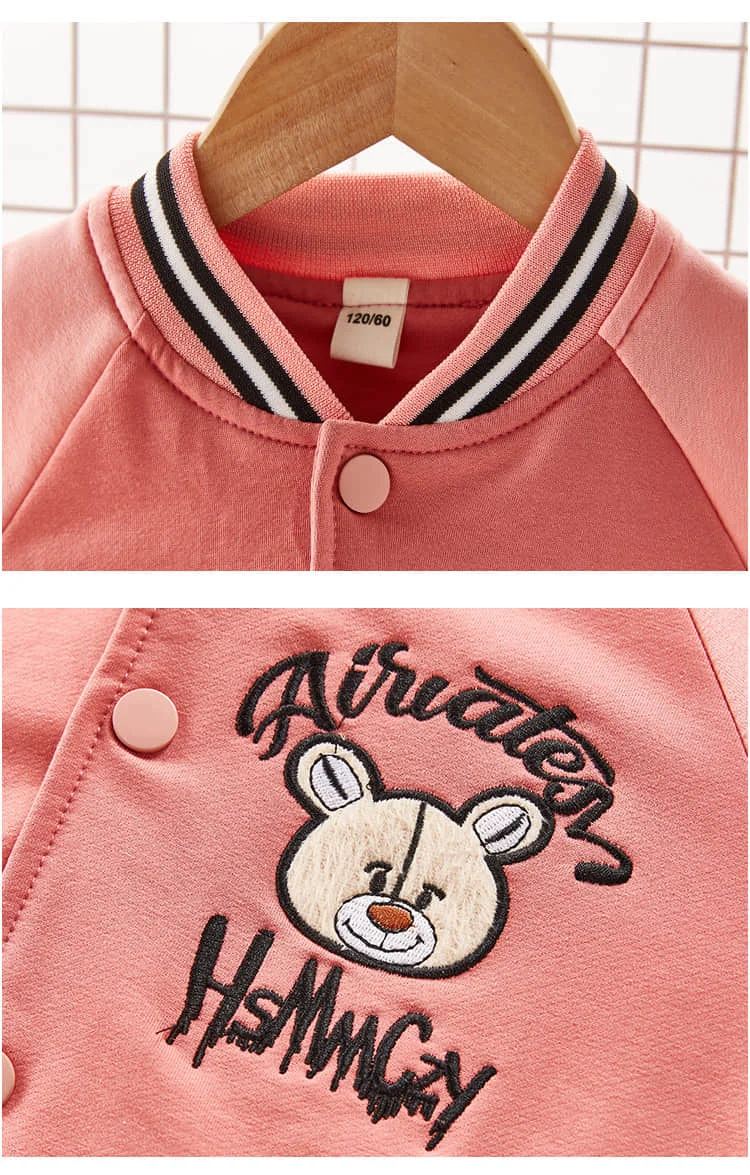 Little Bear Print Girls' Baseball Uniform Spring New 2021 Korean Children's Coat girls coats jojo siwa
Little Bear Print Girls' Baseball Uniform Spring New 2021 Korean Children's Coat girls coats jojo siwa
