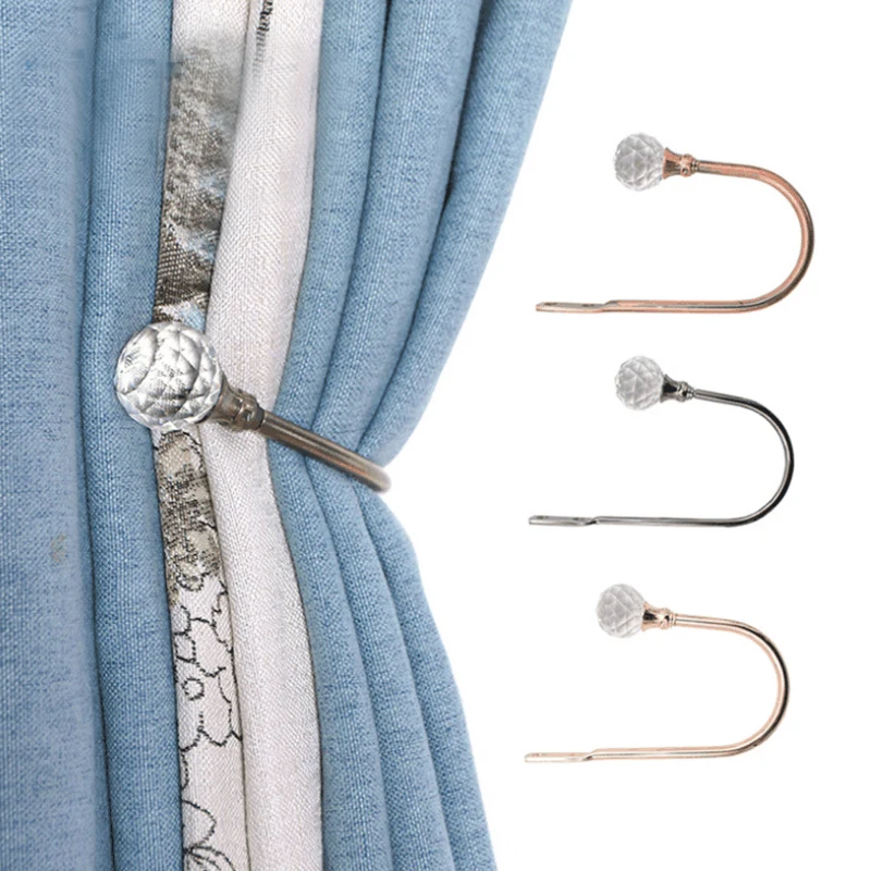 2pcs Curtain Clips U-shaped Crystal Hook Curtain Wall Hook Fixed Curtain Accessories Living Room Bathroom Decorative Hook
2pcs Curtain Clips U-shaped Crystal Hook Curtain Wall Hook Fixed Curtain Accessories Living Room Bathroom Decorative Hook