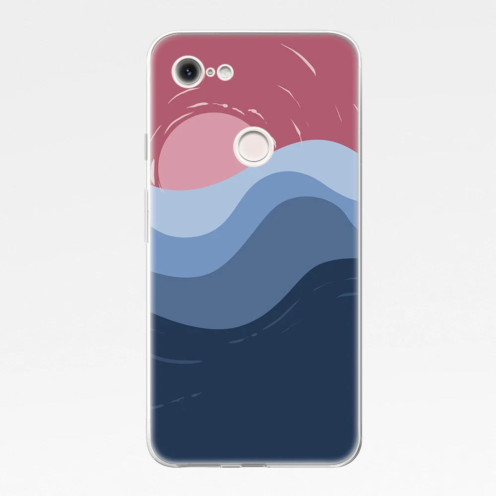 Чехол с рисунком Пейзажа для Google Pixel 5 4 4a 3 3a 2 XL мягкие силиконовые чехлы из ТПУ