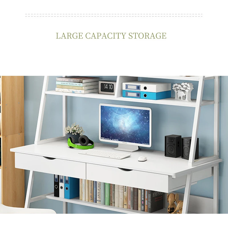Computer Desktop Table Simple Modern Bedroom Household Home Bookshelf Desk Combination Writing Desk Office Table Student Desk
Computer Desktop Table Simple Modern Bedroom Household Home Bookshelf Desk Combination Writing Desk Office Table Student Desk