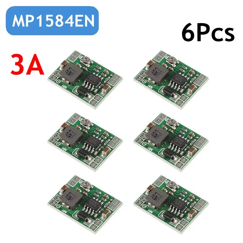 

6Pcs MP1584EN Buck Converter DC-DC Voltage Regulator 3A Power Supply Step Down Module for Arduino Raspberry Pi Robort Parts