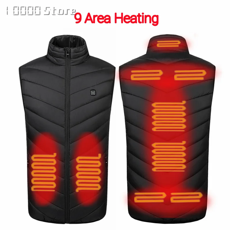 9 Places Heated Vest Men Women Usb Heated Jacket Heating Vest Thermal Clothing Hunting Vest Winter Heating Jacket Black S-6XL
9 Places Heated Vest Men Women Usb Heated Jacket Heating Vest Thermal Clothing Hunting Vest Winter Heating Jacket Black S-6XL