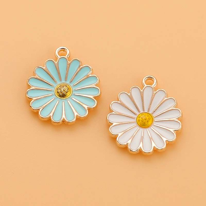 10Pcs/lot Enamel Sunflower Charms Daisy Flower Pendants For Jewelry Making DIY Earrings Necklaces Craft Material Wholesale
10Pcs/lot Enamel Sunflower Charms Daisy Flower Pendants For Jewelry Making DIY Earrings Necklaces Craft Material Wholesale