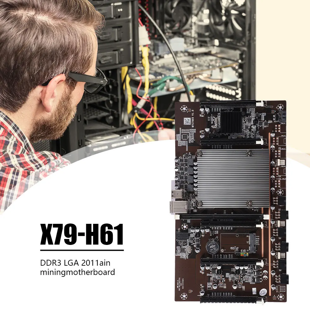 X79-H61 LGA 2011 Mining Motherboard CPU Socket 5 PCIe PCI-E Express 3.0 X8 Slots DDR3 Memory Slot for Mining Support 3060 GPU
X79-H61 LGA 2011 Mining Motherboard CPU Socket 5 PCIe PCI-E Express 3.0 X8 Slots DDR3 Memory Slot for Mining Support 3060 GPU