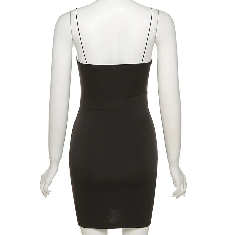 Women Summer Spaghetti Strap Dress Backless Bodycon Stretch Mini Dresses for Female Sexy Black Dress Party Club Vestidos 2021 
Women Summer Spaghetti Strap Dress Backless Bodycon Stretch Mini Dresses for Female Sexy Black Dress Party Club Vestidos 2021