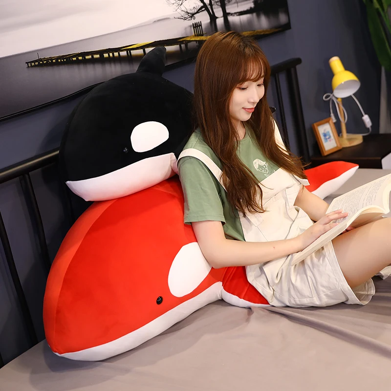 1pc 55-95cm Cute new black and red whale plush doll toy big killer whale doll plush marine animal birthday gift for children
1pc 55-95cm Cute new black and red whale plush doll toy big killer whale doll plush marine animal birthday gift for children